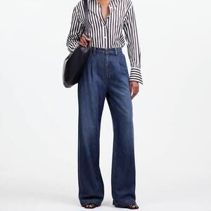 MADEWELL 2025 The Harlow Wide-Leg Jean: Airy Denim Edition Sz 27 Petite {VV51}